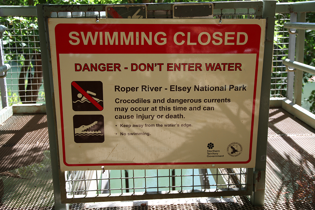 Swimming Closed sign