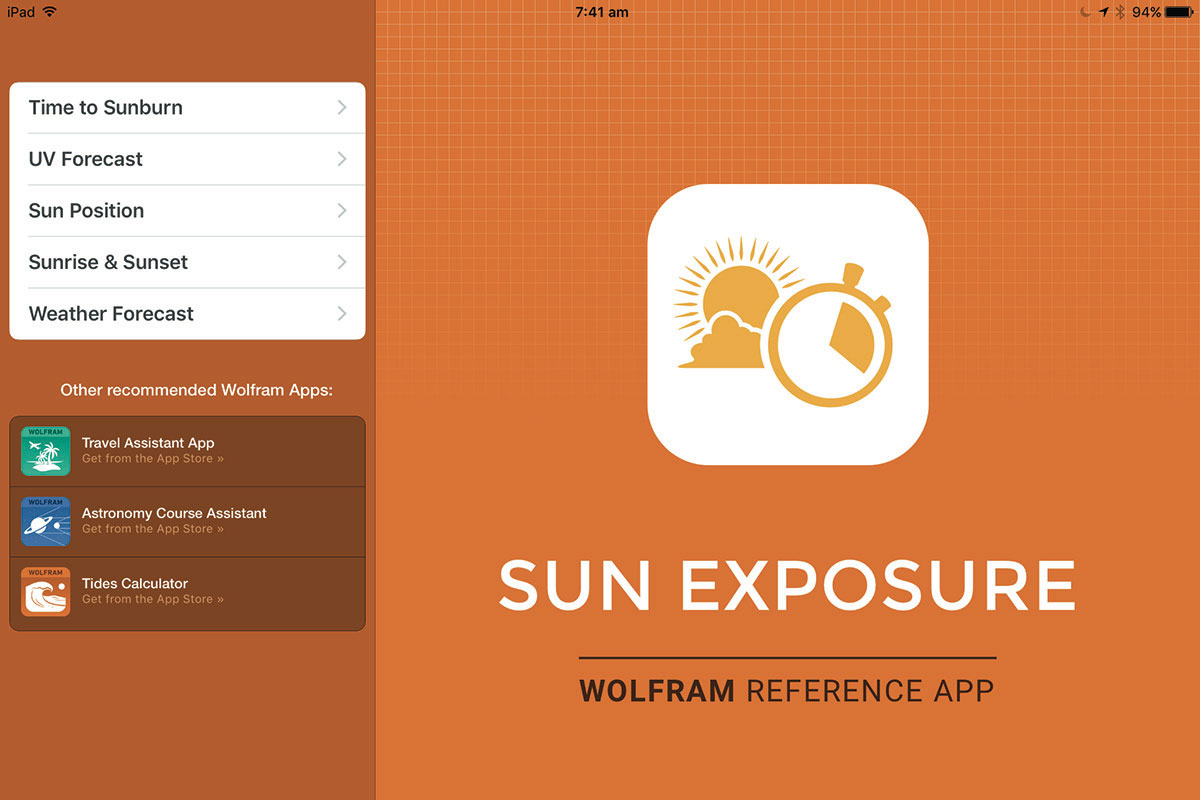 Wolfram-Sun-Exposure-app