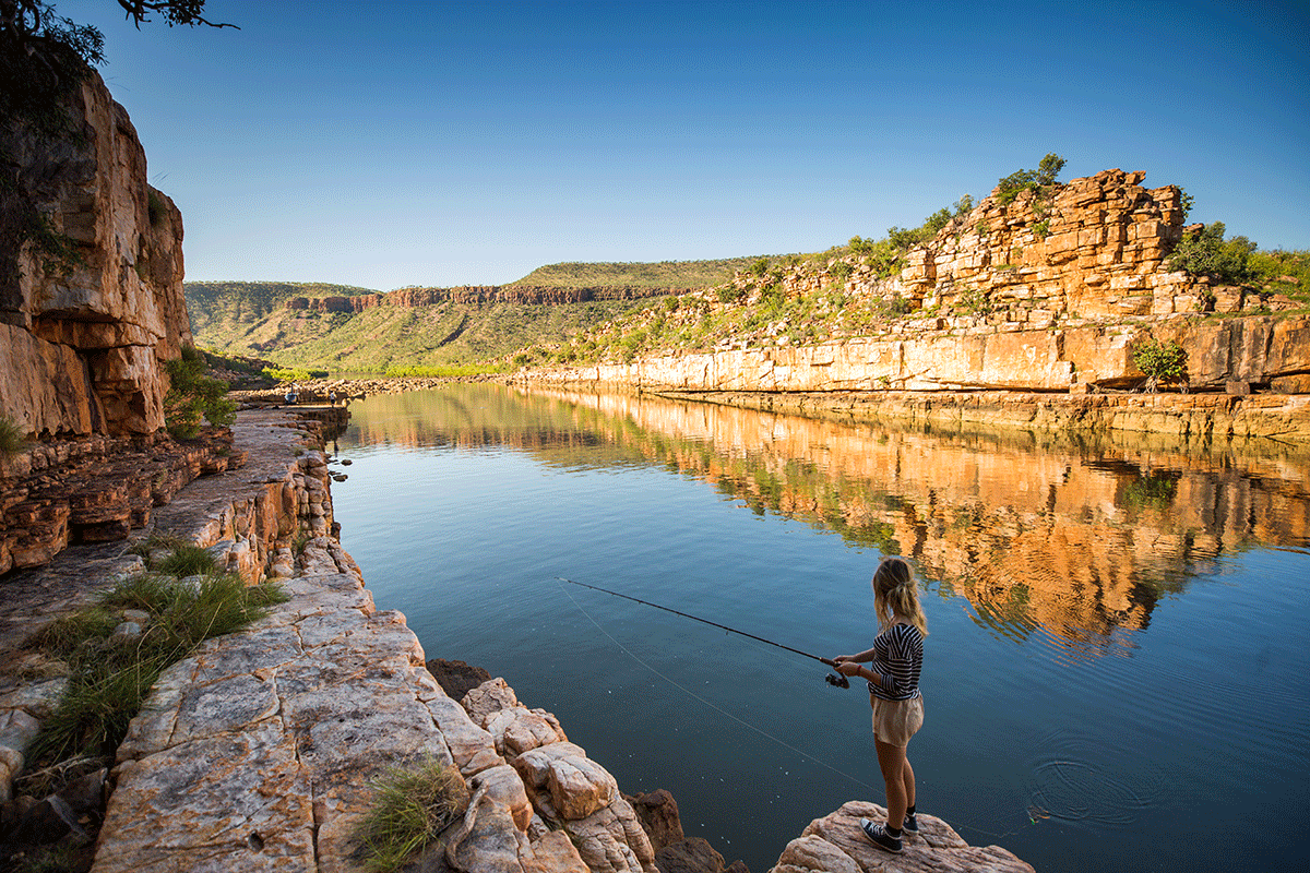 A-woman-fishing-in-Kimberley